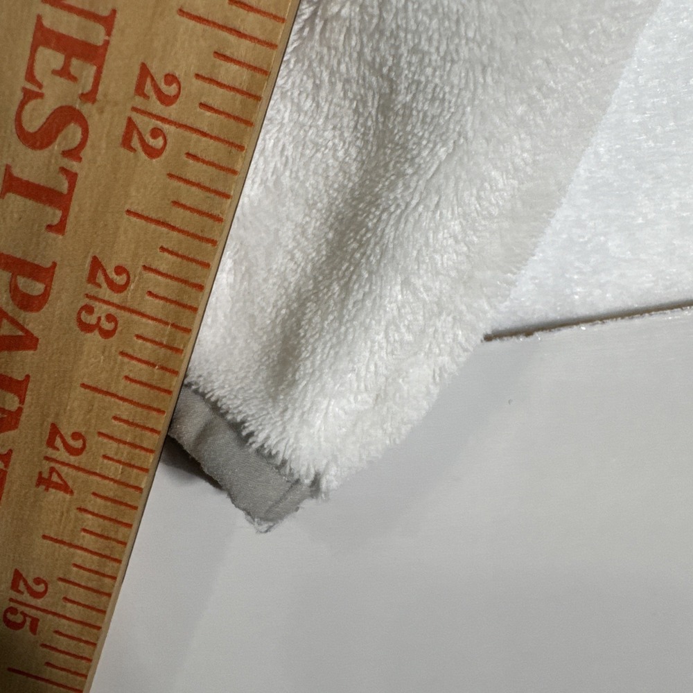 Danskin Womens Small Long Sleeve, Full Zipper Fleece White With Gray - Picture 10 of 15